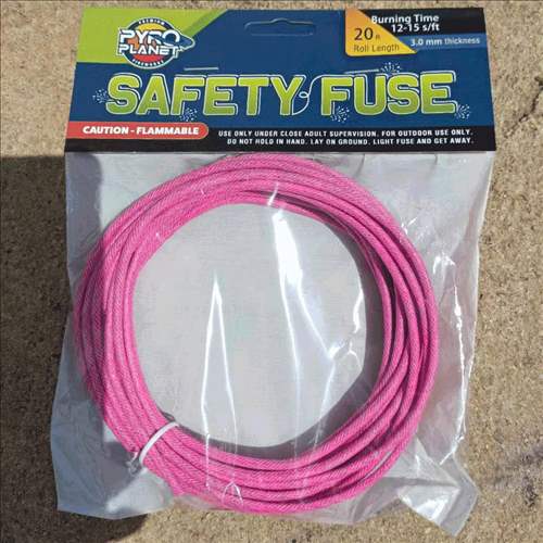 3mm Safety Fuse (12-15 sec/ft) - 10 Rolls