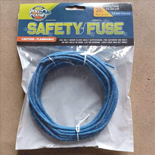 3mm Safety Fuse (15-20 sec/ft) - 30 Rolls