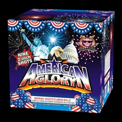 American Glory - 9 Shot 500 Gram Fireworks Cake - Sky Bacon