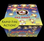 Accelerated Fire - 193 Shot 500 gram fireworks cake - Cannon