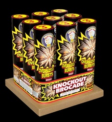 Knockout Brocade - 9 Shot Fireworks Finale Rack - Brothers Pyrotechnics