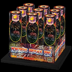 Monstrous Brocade Ring - 9 Shot Aerial Tube Fireworks
